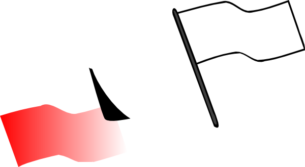 Flag Outline Clip Art At Clker - Flag Clipart Outline (600x330)