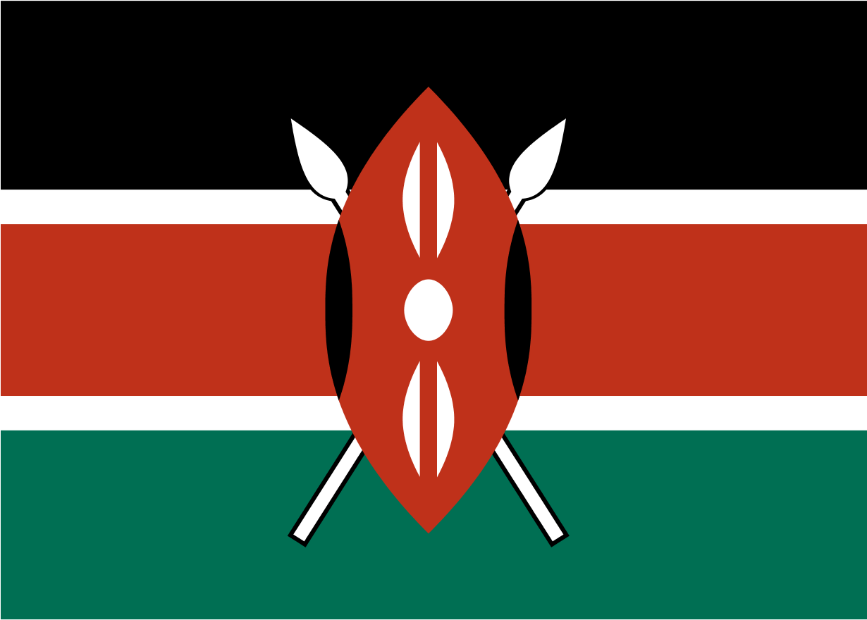 Lovely Kenyan Flag Clipart - Kenya Flag Clip Art (1229x1229)