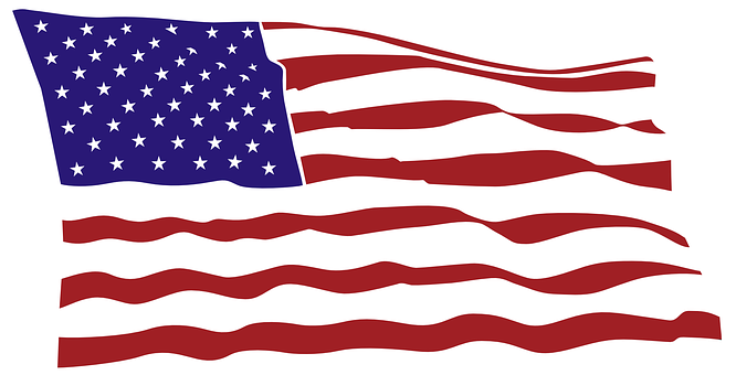 Flag, Usa, Red, Striped, Blue, Star - Us America Flag Sticker (666x340)