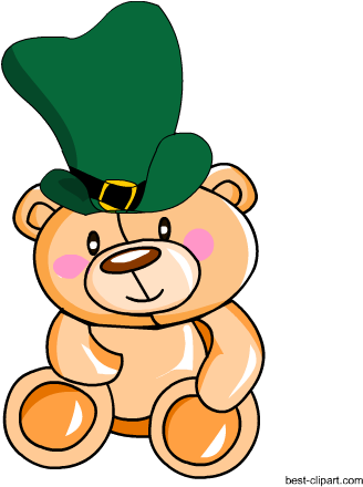 Teddy Bear Wearing Saint Patrick's Day Hat Free Clip - Saint Patrick's Day (450x450)