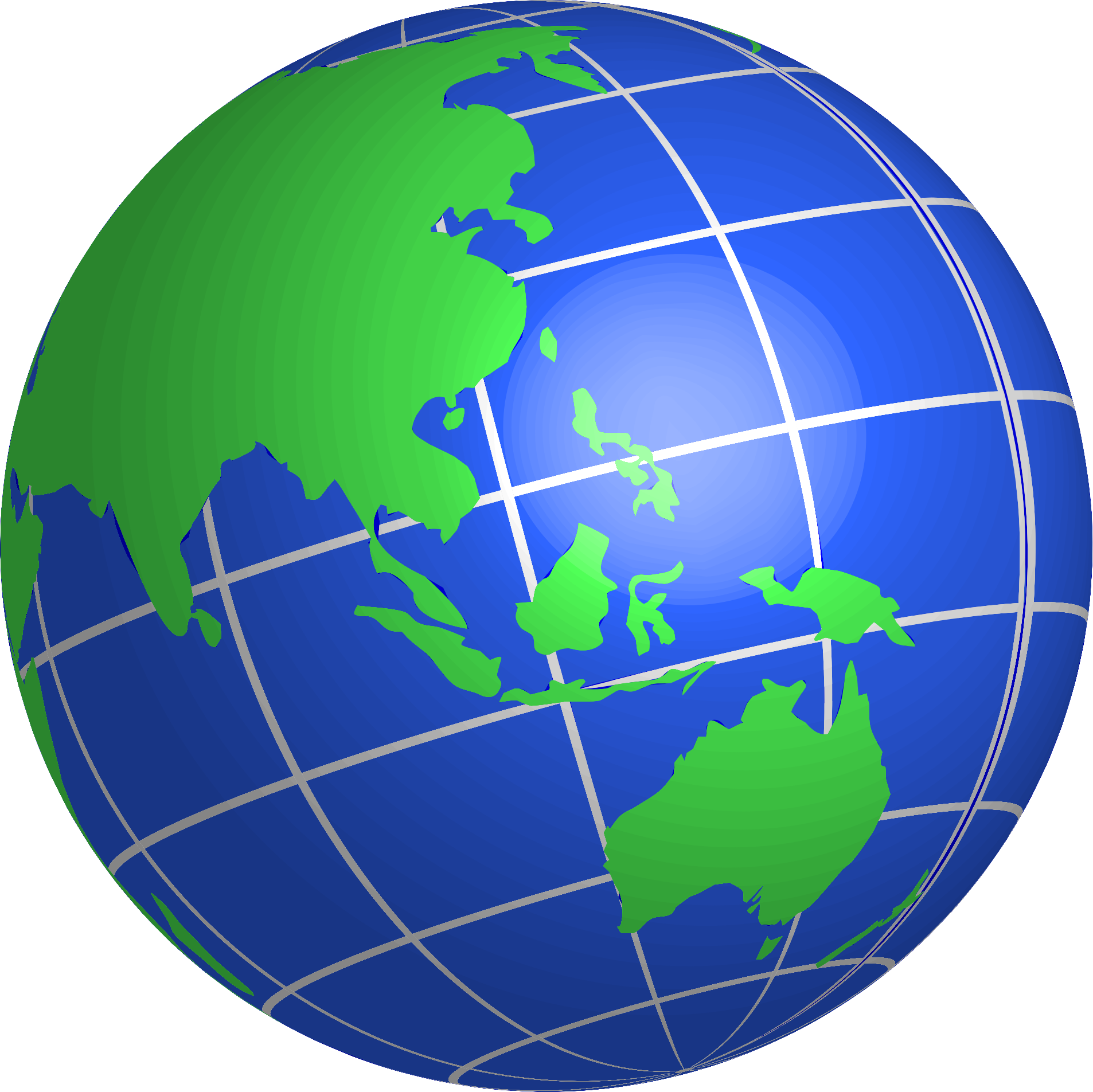 Oceania World Globe - World Globe Clipart (1906x1905)