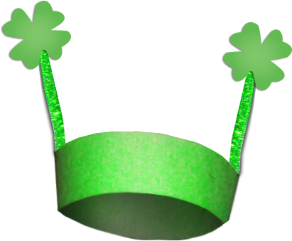 Put A 4 Leaf Clover To Either Side Of The Hat - Saint Patrick's Day Crafts (426x374)