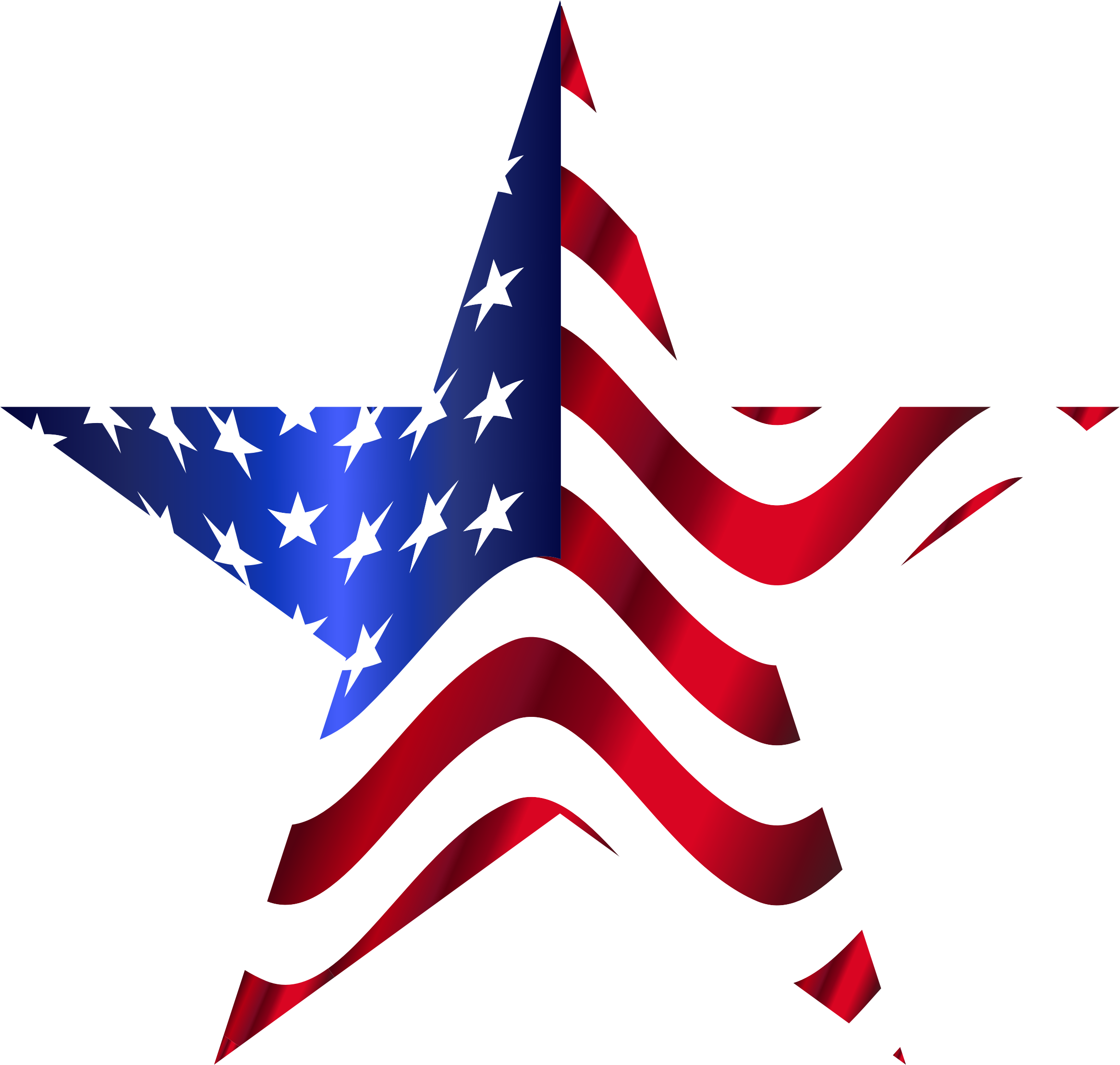 American Flag Star Png (2332x2218)