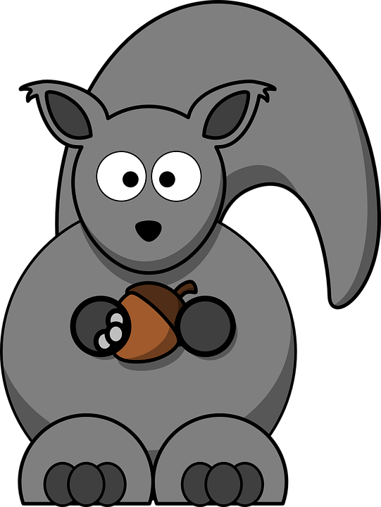 Gray Squirrel Clipart Tupai - Grey Squirrel Clipart (541x720)