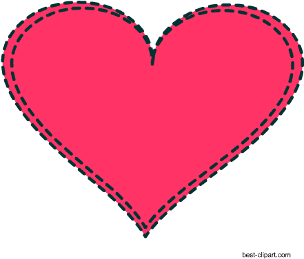 Stritched Pink Heart, Free Clipart - Euclidean Vector (450x450)