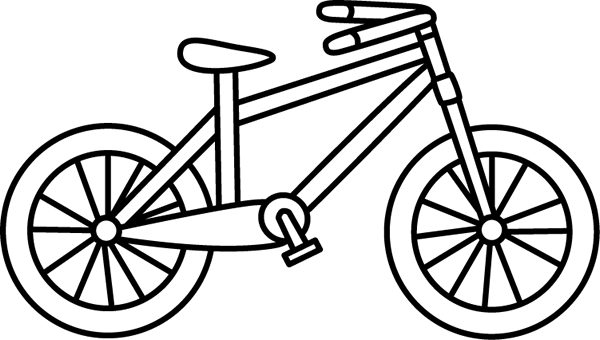Bike Free Bicycle Animated Clipart Clipartwiz - Bike Black And White Clip Art (600x340)