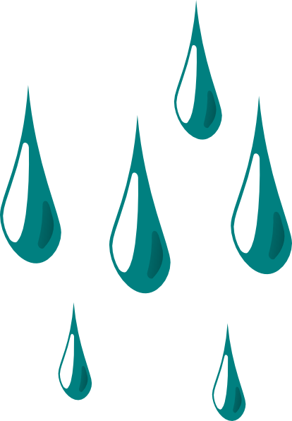 Raindrops Animated Clipart - Rain Drop Cartoon (414x596)