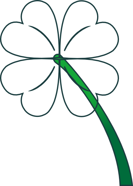 Free Vector Leaf Clover Gradient Clip Art - Logo Daun Semanggi (426x595)