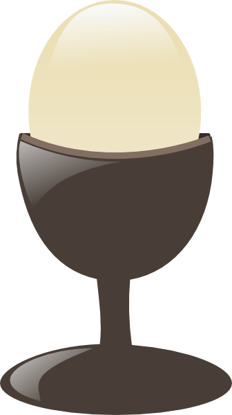 Free Vector Egg With Egg Holder Clip Art - Egg On Egg Holder (336x599)