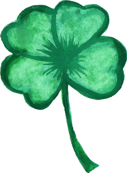 Clover Png - Watercolor 4 Leaf Clover (532x721)