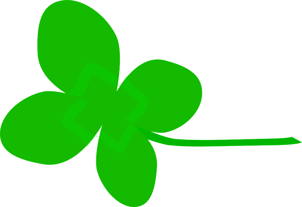 Four Leaf Clover Green Plant Saint Patrick Luck - Animated 4 Leaf Clover Gif (1280x880)