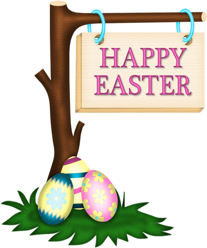 Happy Easter Sign Clipart - Happy Easter Clip Art (478x546)