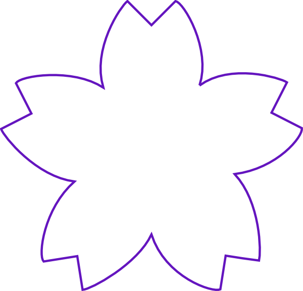 Flower Shape Purple Clip Art At Clker - Flower Shape (600x576)