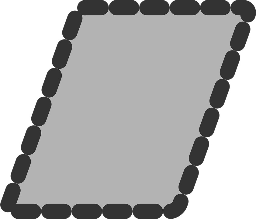 Rectangle Diamond Shape Border Grey Black - Tilted Mirror Clipart Png (842x720)