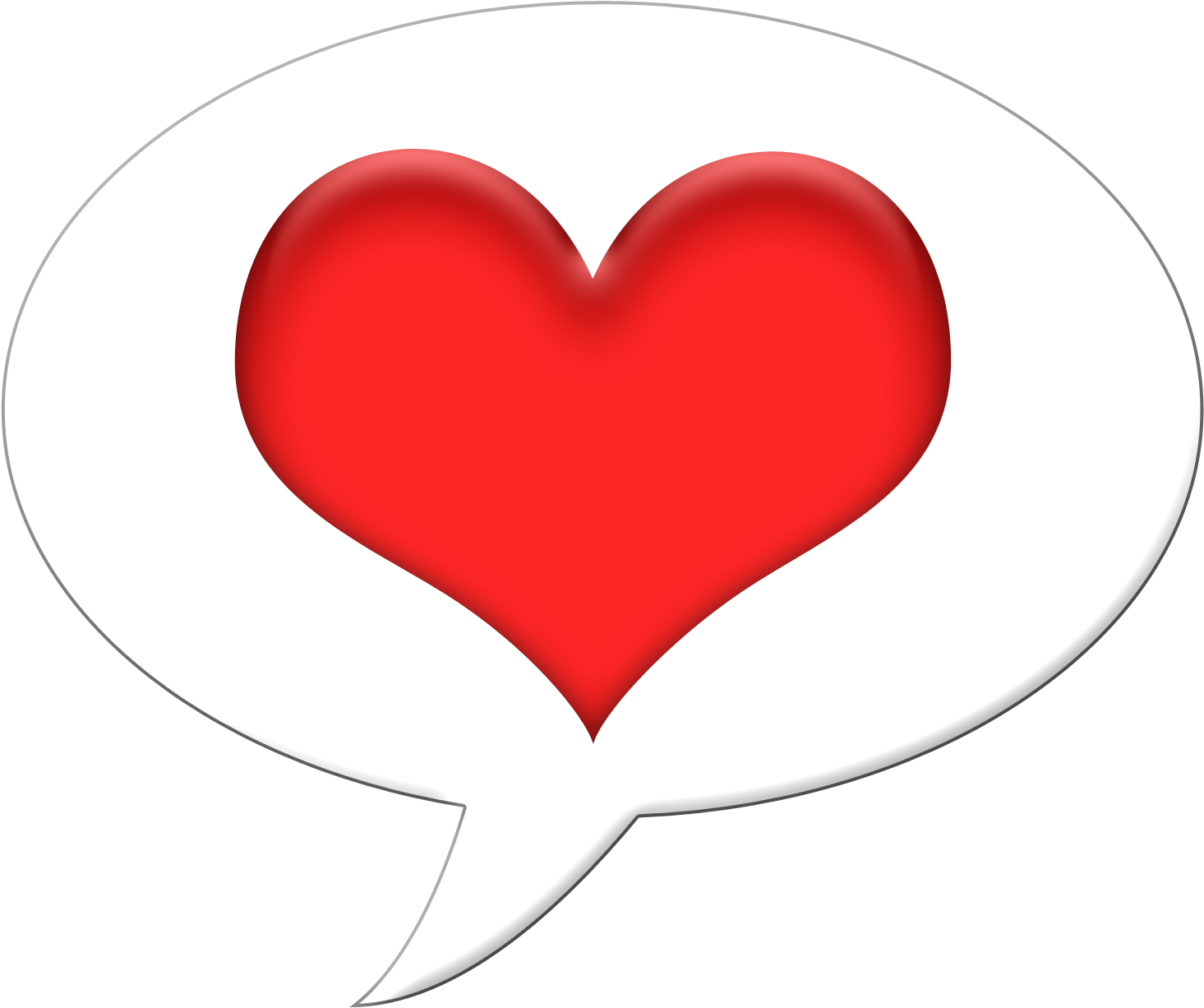 Speech Bubble Heart Graphics Archives - Speech Bubble With A Heart (1531x1297)