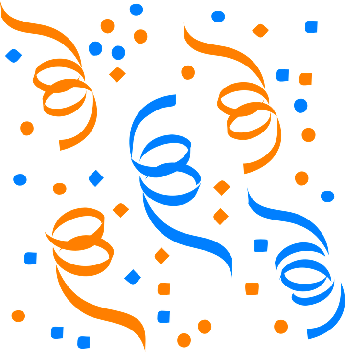 Confetti Streamers Party Decoration Celebration - Confetti Clipart (705x720)