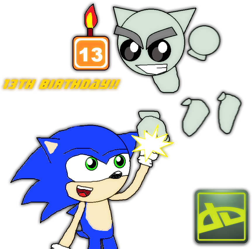 Deviantart 13th Birthday Celebration By Knux95 On Clipart - Deviantart (868x858)