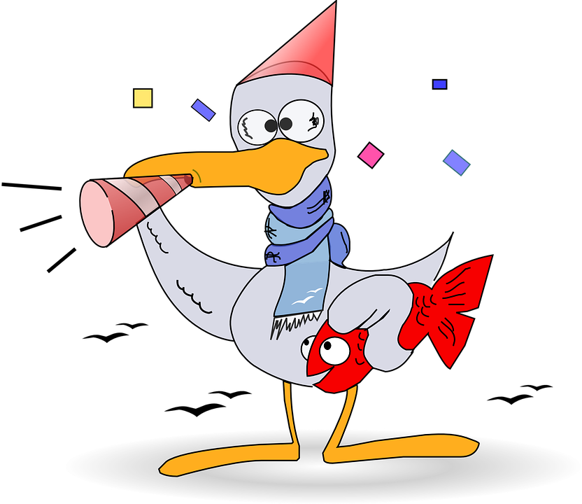 Custom Cartoon Pelican Shower Curtain (832x720)
