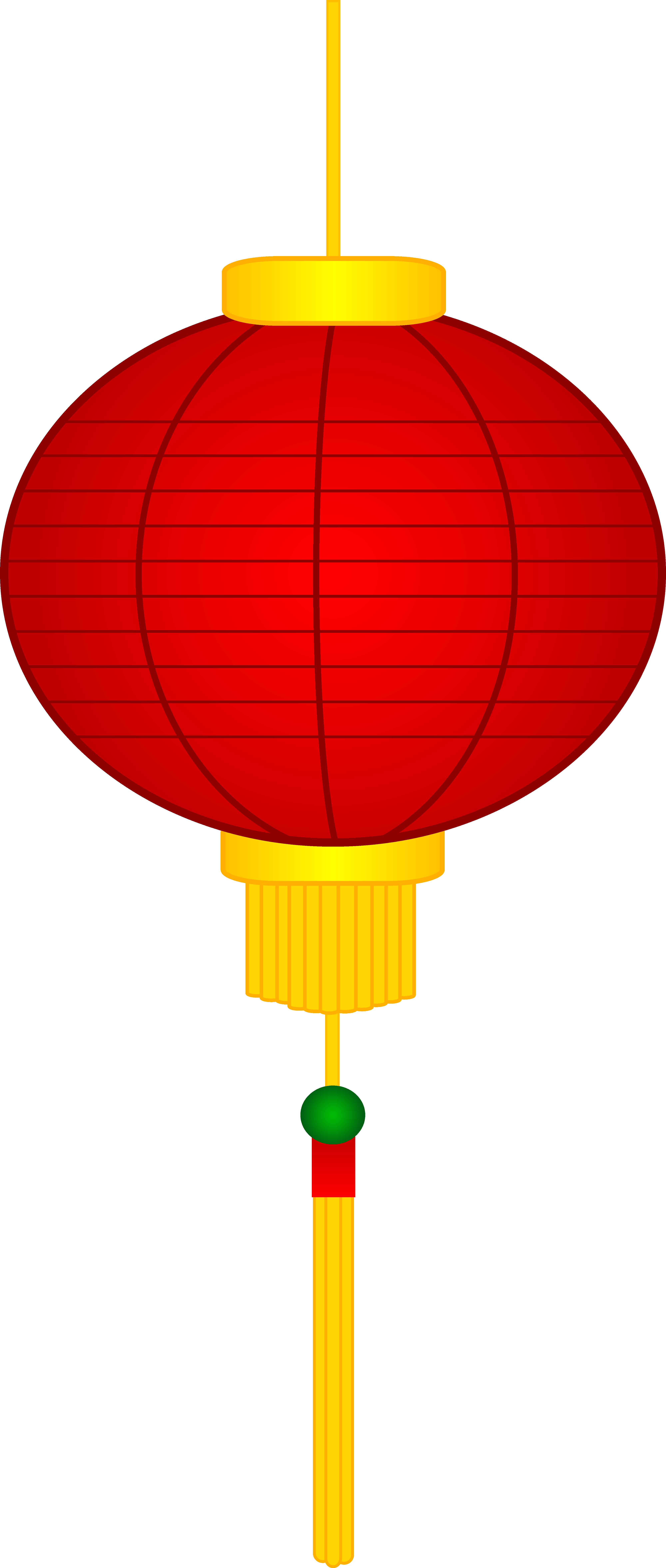 Chinese Lantern Clip Art - Chinese New Year Lantern Clipart (3999x9405)