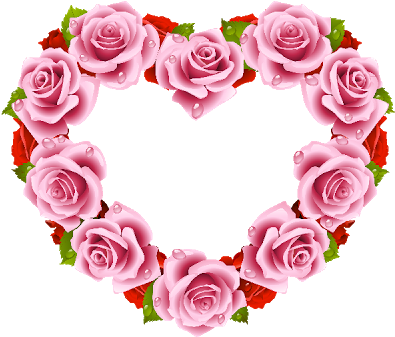 Clip Art Mydearvalentine Valentines Day The Of - 5d Diy Diamond Painting Cross Stitch Pink Rose Diamond (400x400)