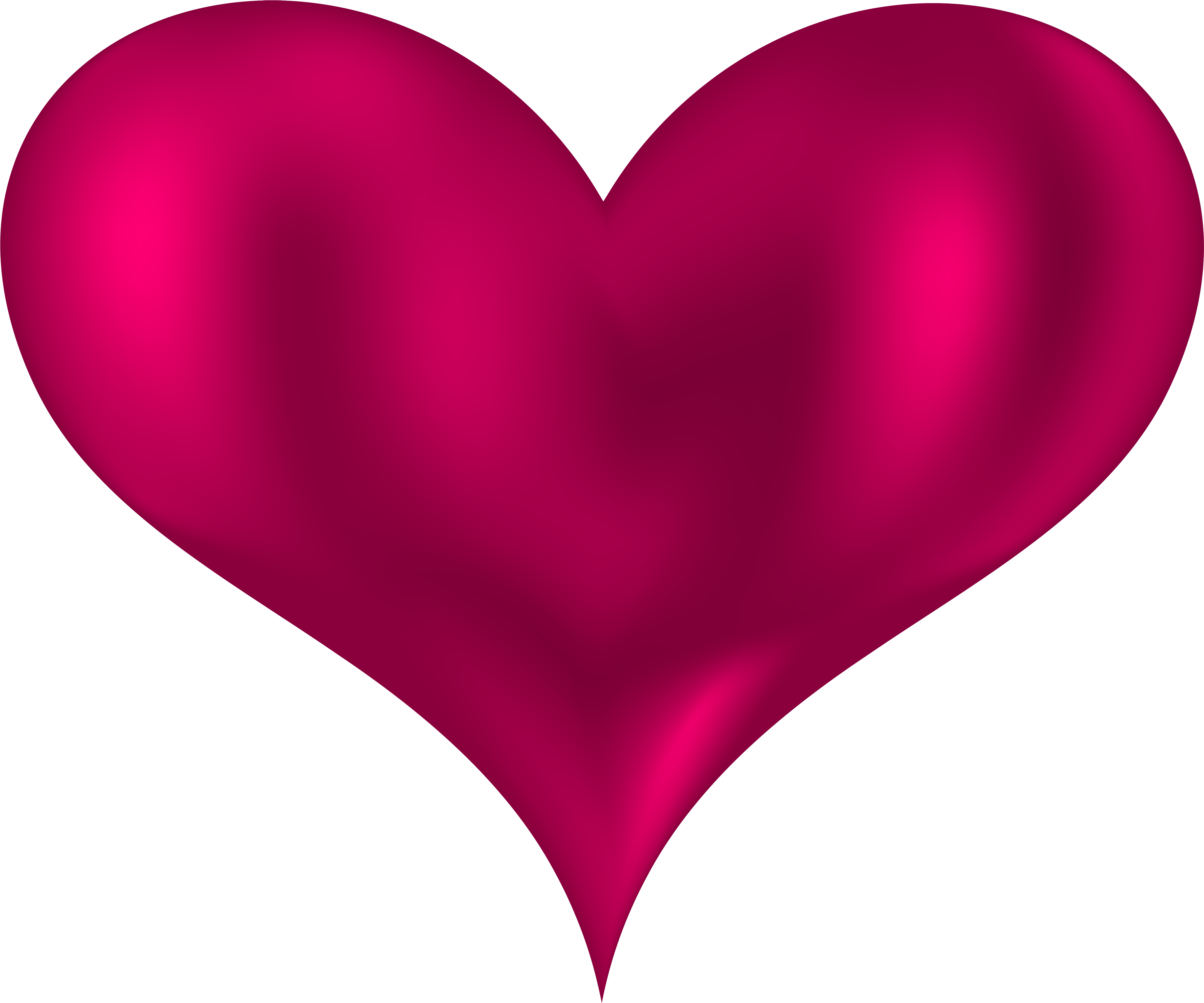 Beautiful Heart Pink Png Clipart - Pink Heart Clipart Png (5000x4165)