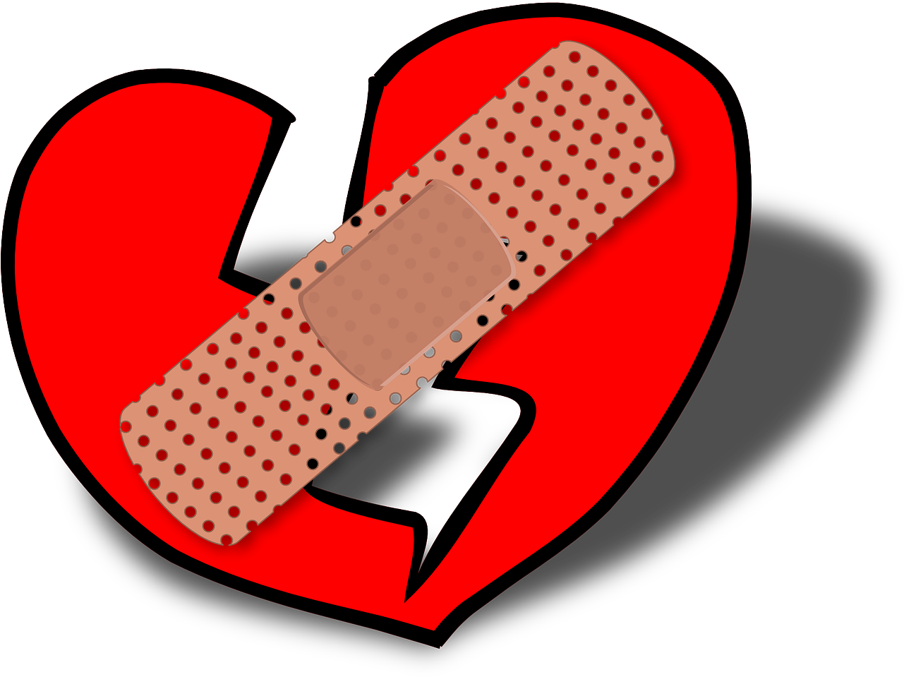 Healing Wounded Relationships - Broken Heart Clip Art (1280x1025)