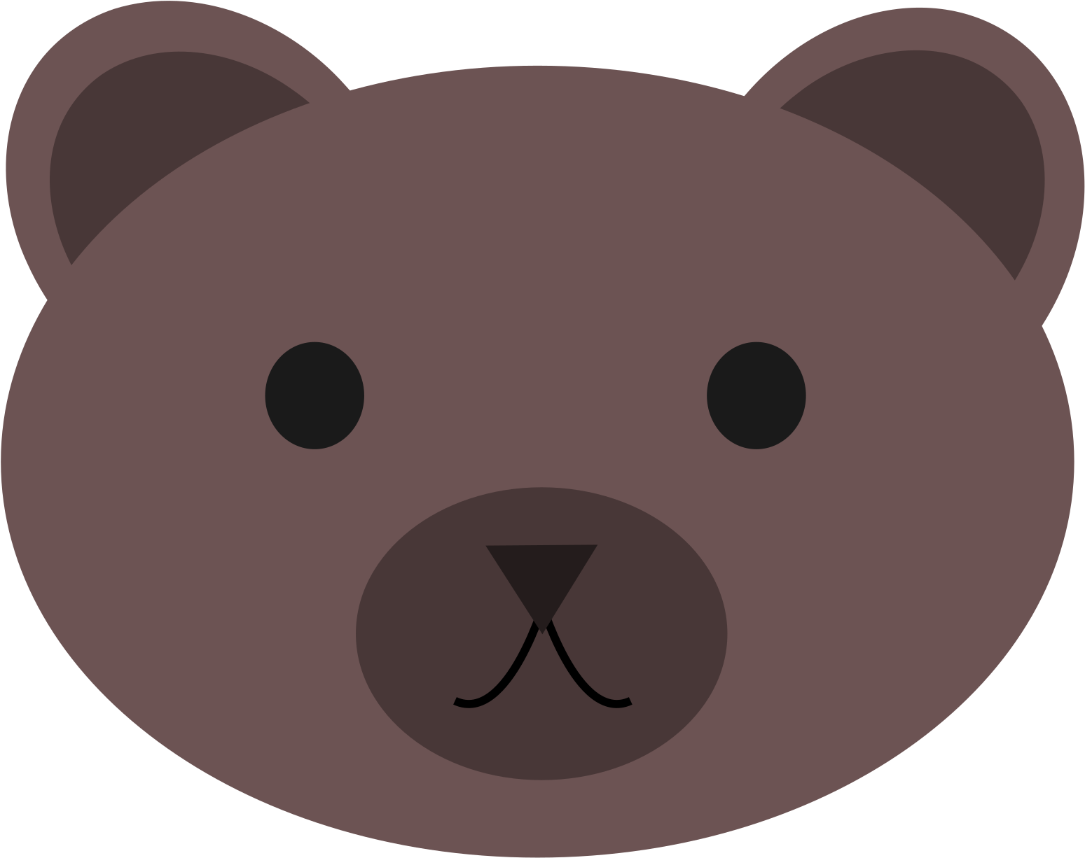 Bear Face Animal Mammal Grizzly Bear Bear - Bear Face In Clip Art (1697x2400)