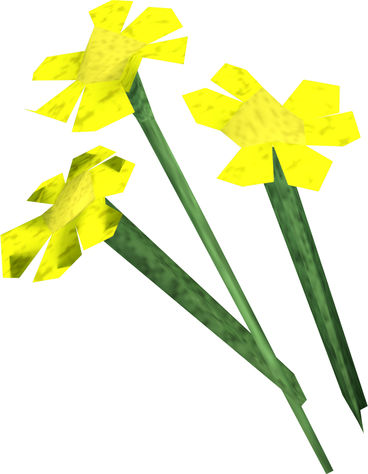 Yellow Flowers Detail - Runescape Flower (732x942)