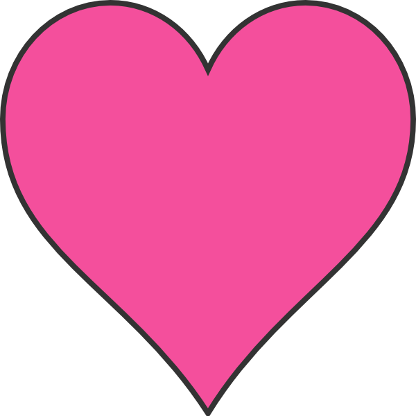 Pink Heart Clipart Clipart Kid - Pink Heart Clipart (600x600)