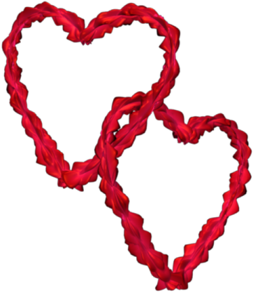 Flowery Entangled Love Hearts Transparent Background - Heart (540x432)