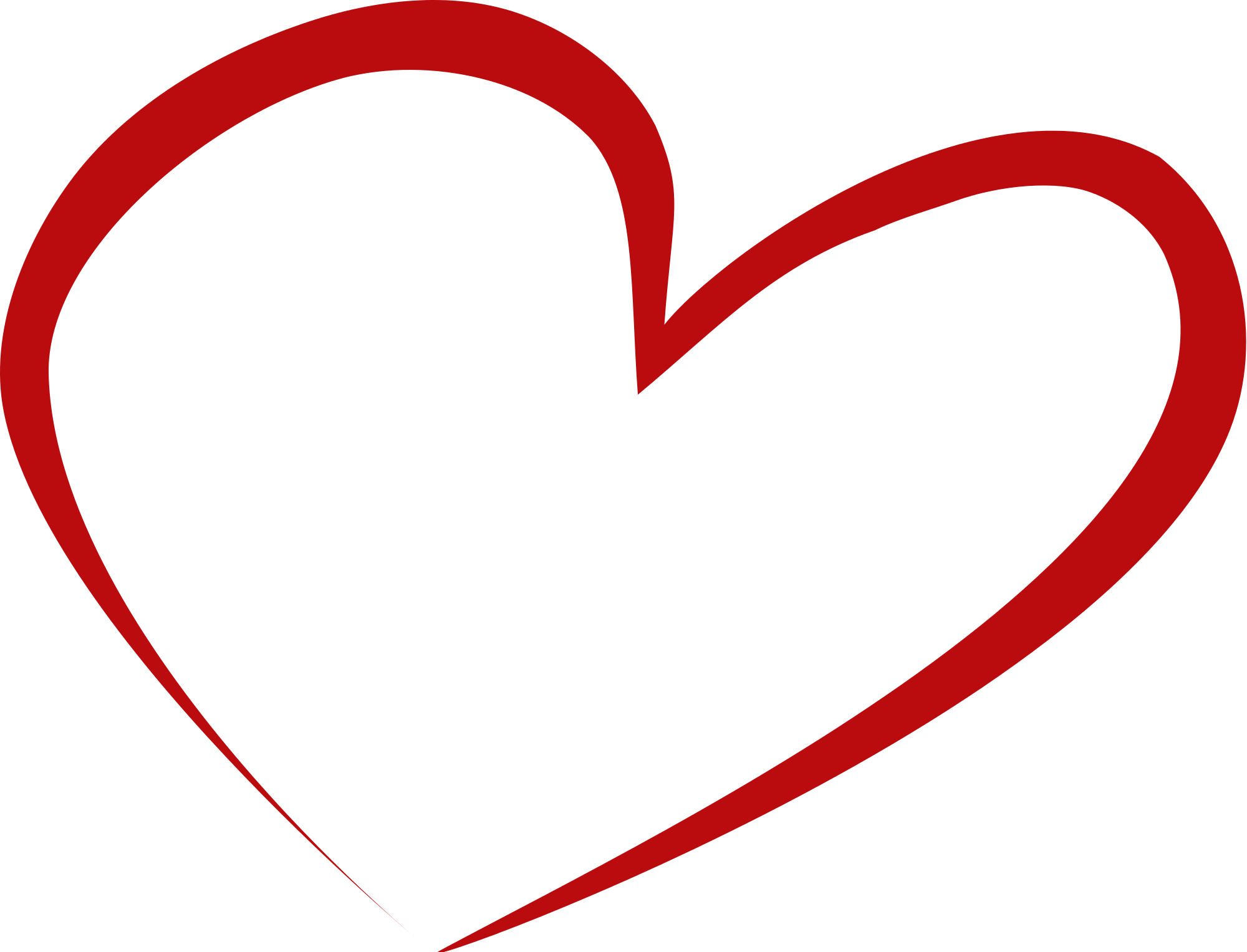 Red Heart Tw - Heart No Background Png (2000x1527)