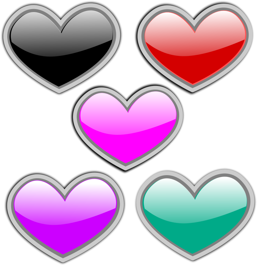 Gloss Heart 2 Free Vector - Teal Blue Heart Shower Curtain (900x900)