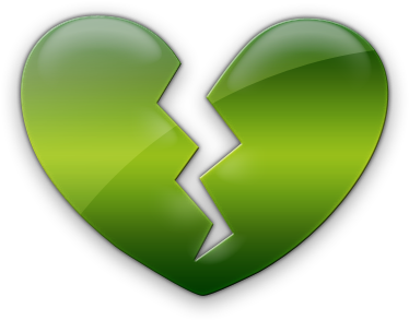 Broken Heart Clipart Icon - Pink Broken Hearts (420x420)