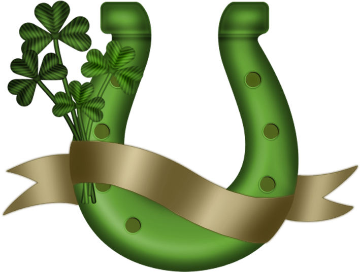 St Patrick Green Horseshoe Png Clipart - St Patricks Horse Shoe (724x576)