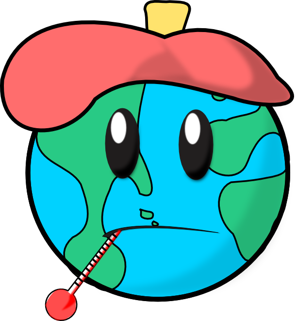 Healthy Planet Cliparts - Global Warming Cartoon Png (610x661)