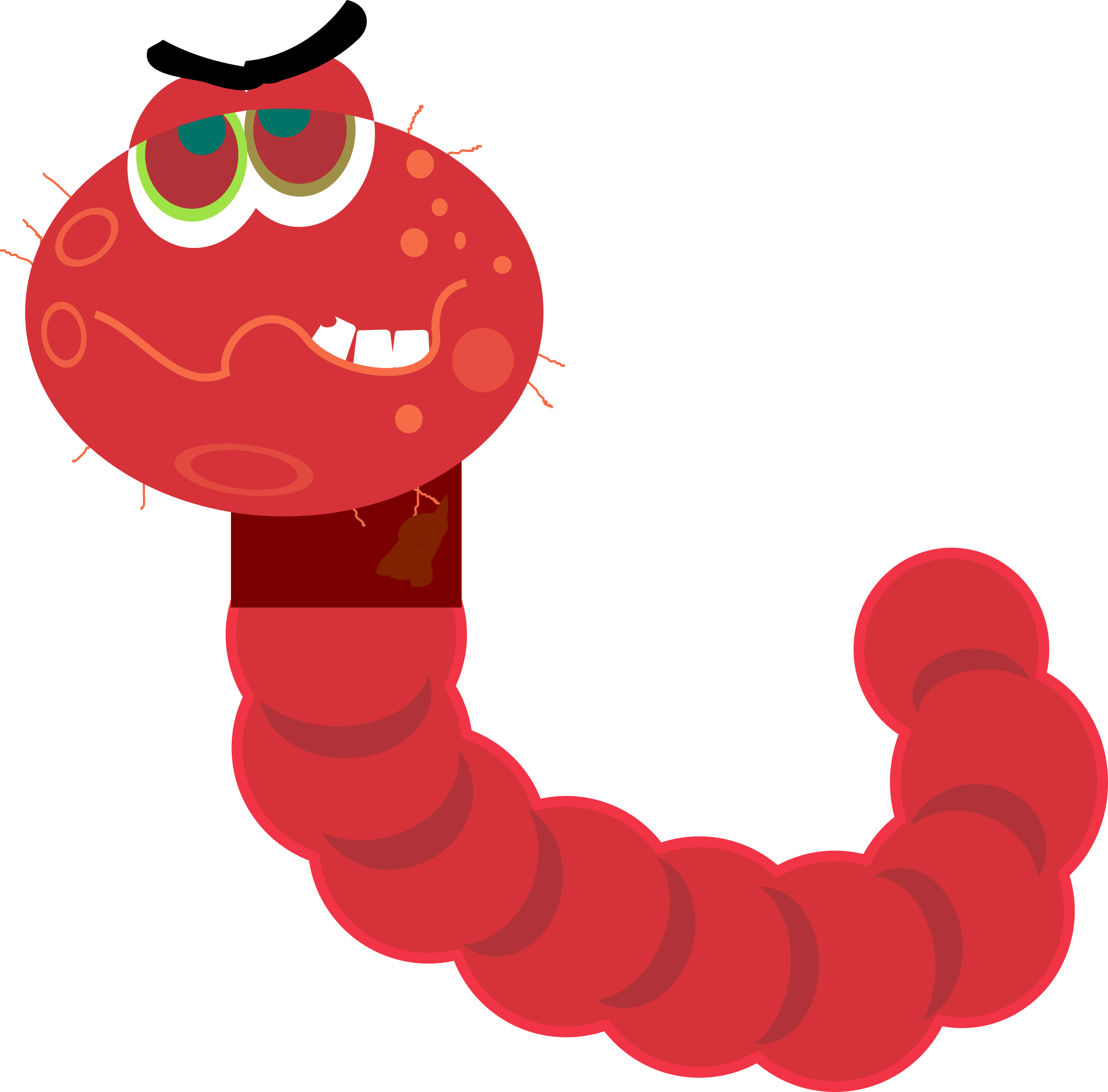 Earth Worm Clipart, Vector Clip Art Online, Royalty - Computer Worm Clipart (2500x2464)