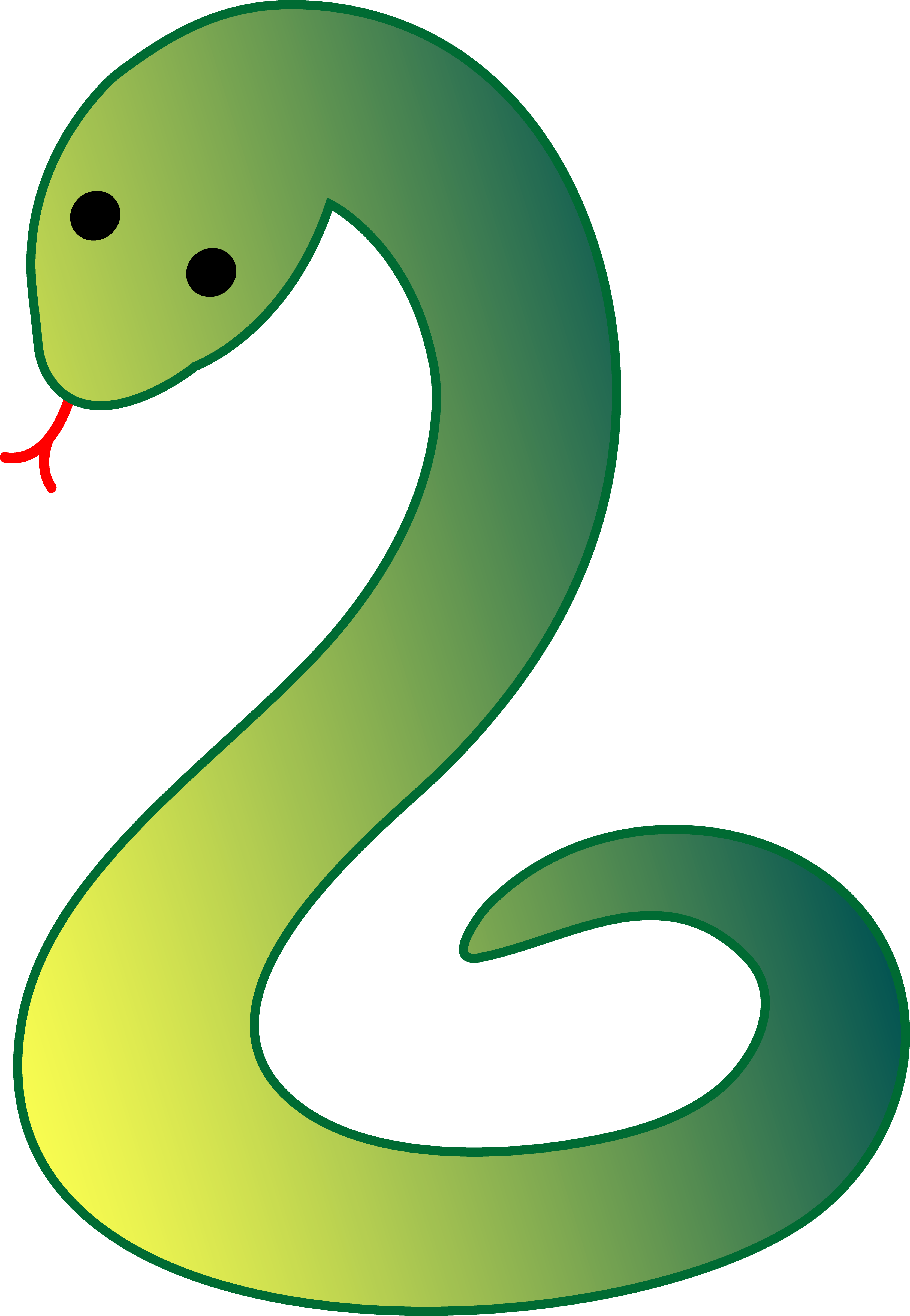 Snake Clip Art Black And White - Snake Clipart (3338x4822)