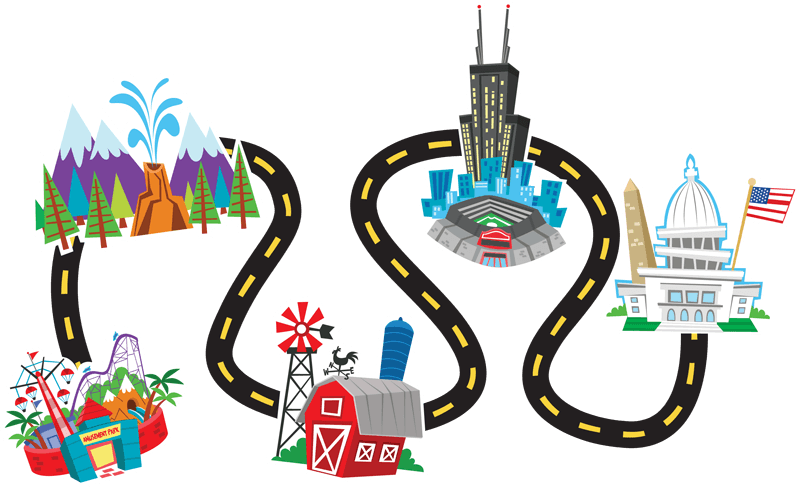 Road Clipart Day Trip - Road Maps Clip Art (800x488)