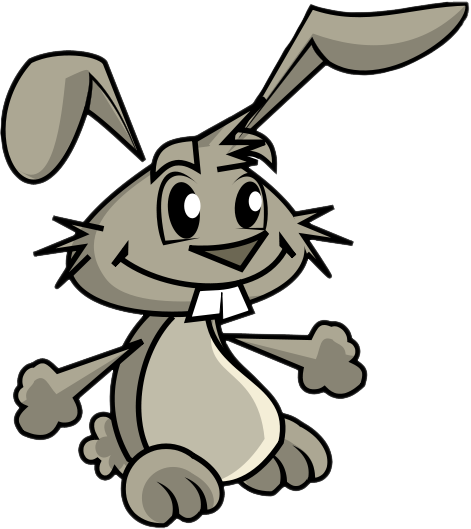 Bunny Black And White Rabbit Clipart Clipartix - Rabbit Clip Art Free (471x529)