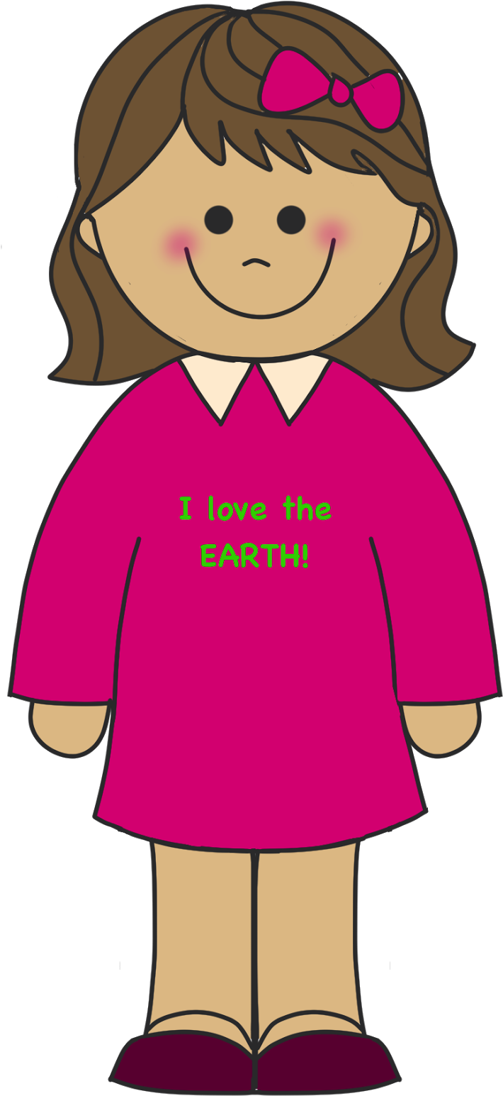 Happy Girl Clipart - Clipart Of A Short Girl (737x1600)