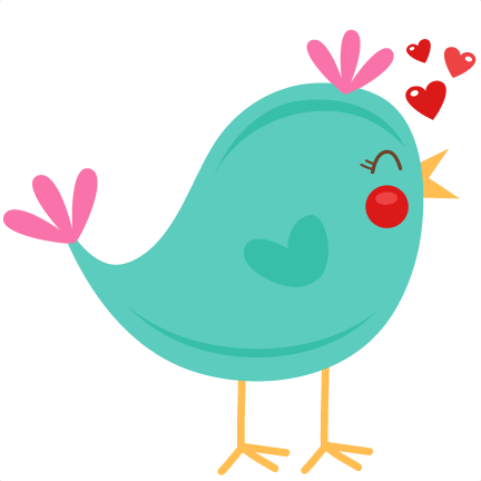 Valentine ' S Day Cute Bird Svg File Clipart - Cute Bird Silhouette Clip Art (432x432)