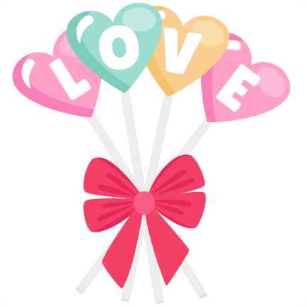Love Lollipops Valentine Treats Scrapbook Cuts Svg - Miss Kate Cuttables Valentines (432x432)