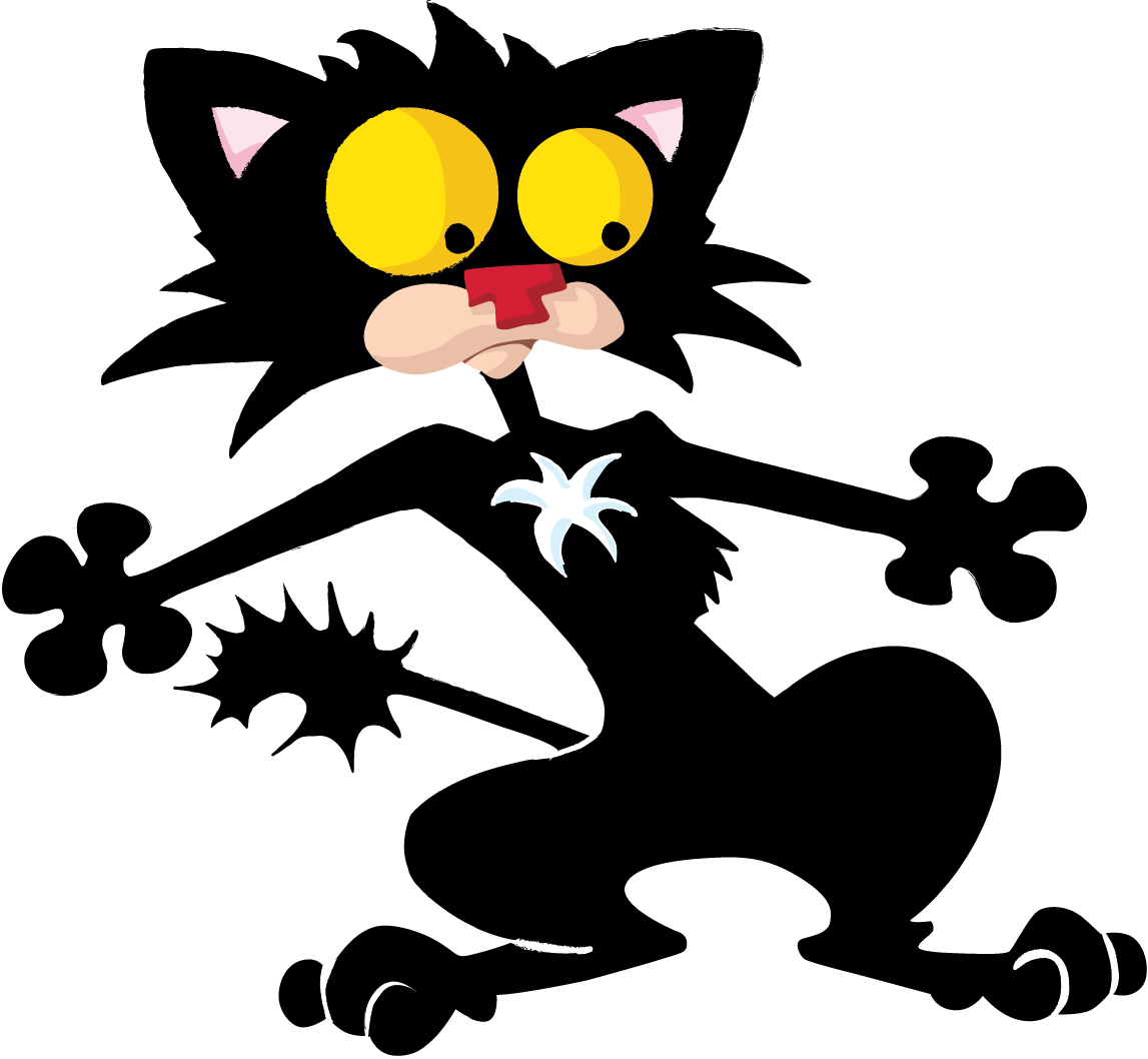 9 Images Of Scaredy Cat Clipart - Bad Kitty Meets The Baby [book] (1147x1058)