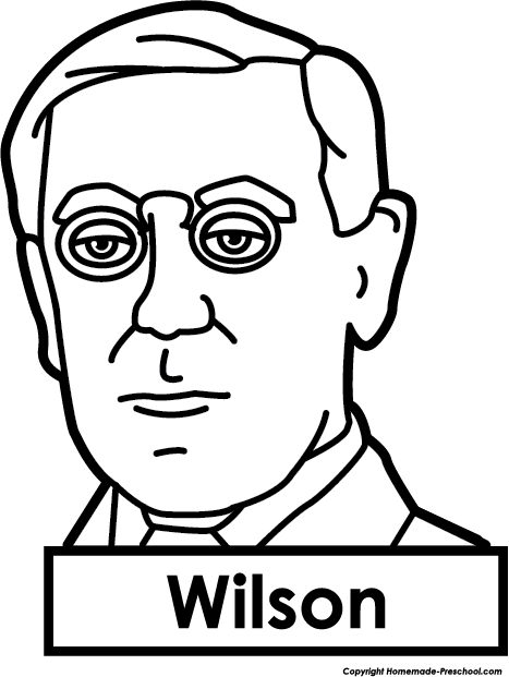 Name The Presidents Clip Art - Woodrow Wilson Easy To Draw (467x621)