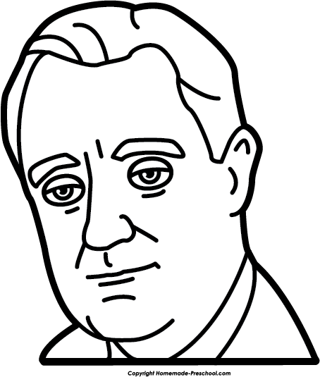 Click To Save Image - Franklin Roosevelt Clipart (454x535)