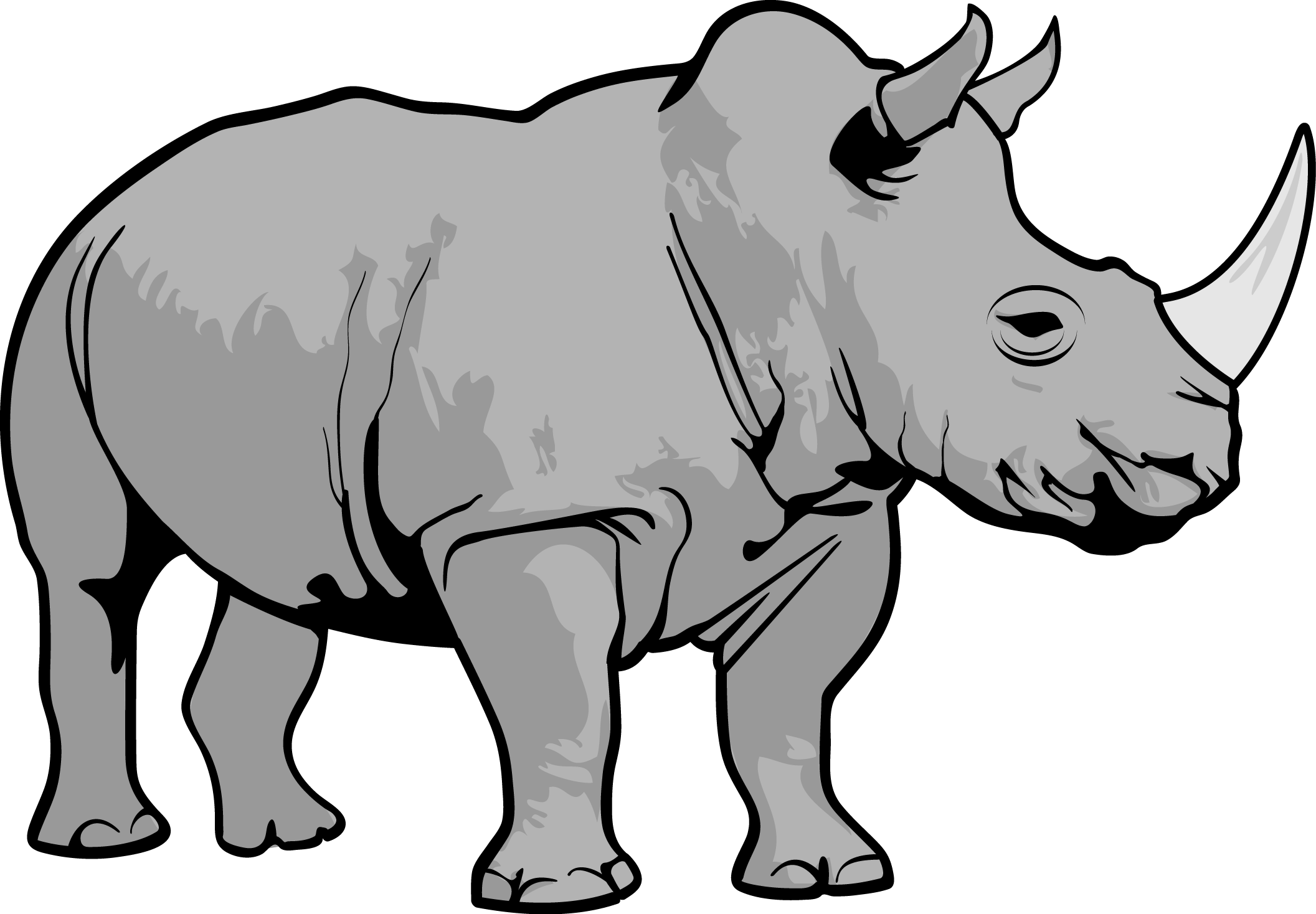 Clip Art - Zazzle I Herz-fettes Einhorn-nashorn-lustiges Plakat (2113x1468)