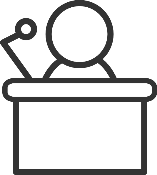 Podium Clipart - Speaker Podium Clipart (534x594)