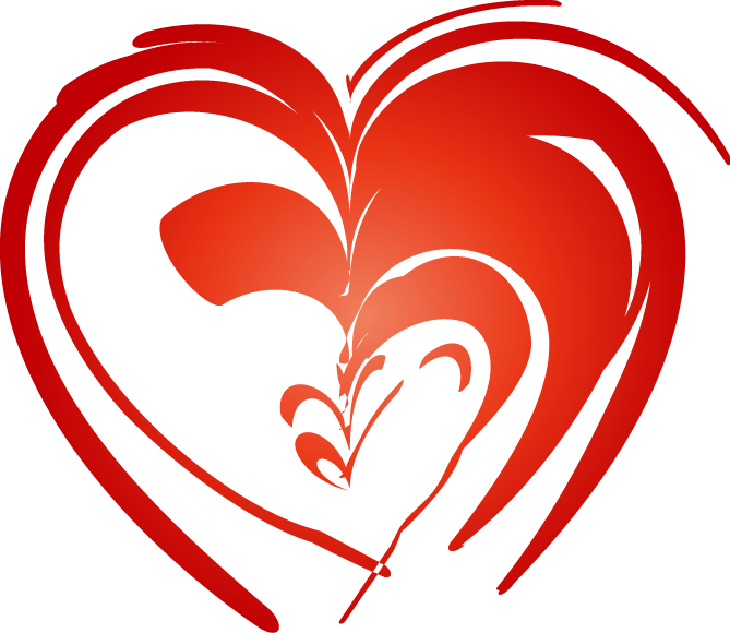 Red Shape Clip Art - Corazon Abstracto Png (669x580)