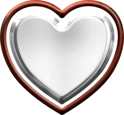 Valentine's Day Free Clip Art - Silver And Red Hearts Png (400x371)