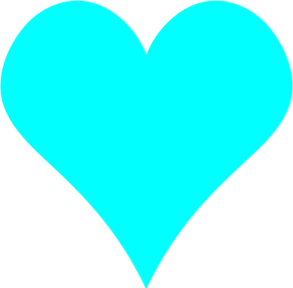 Teal Heart Clip Art Clipart - Light Blue Love Heart (600x591)